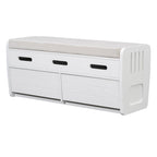 Banc de rangement avec 2 tiroirs et espace de rangement dissimulé