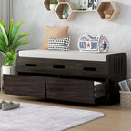 Banc de rangement avec 2 tiroirs et espace de rangement dissimulé