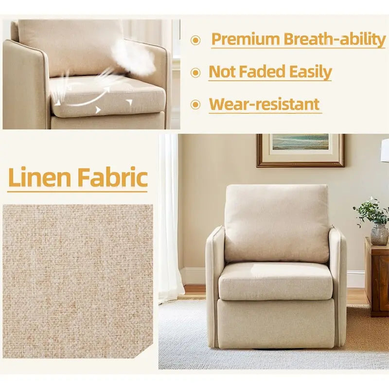 360° Swivel Accent Chair with Hidden Storage