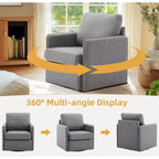 360° Swivel Accent Chair with Hidden Storage
