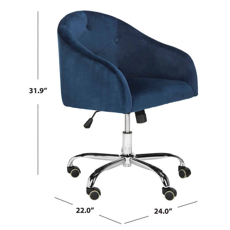 Verstellbarer drehbarer Bürostuhl mit Knopfheftung - 24"W x 22"D x 35"H