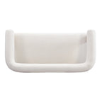 Round Armrest Loveseat with Rubberwood Frame