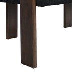 Round Armrest Loveseat with Rubberwood Frame