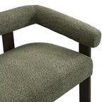 Round Armrest Loveseat with Rubberwood Frame