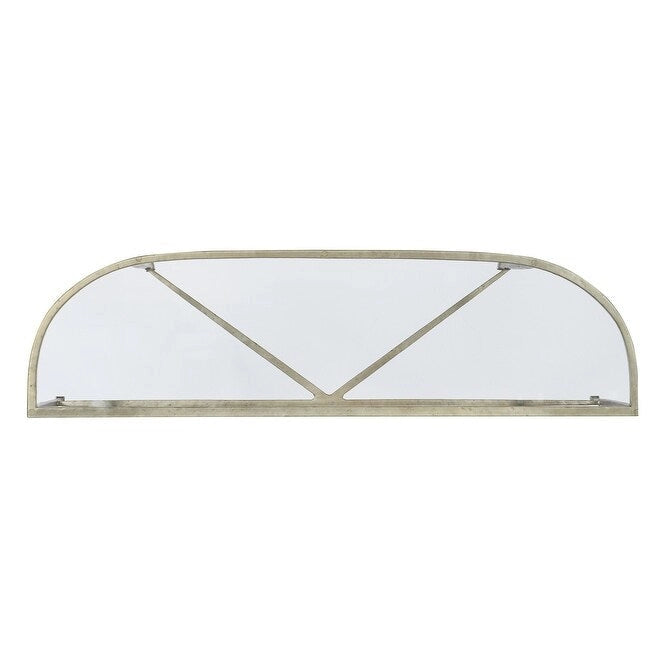 58" Glass Top Iron Sofa Table