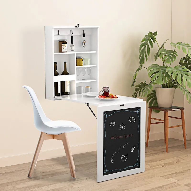 L-Shaped Corner Desk with Rotating Design and Storage Shelves