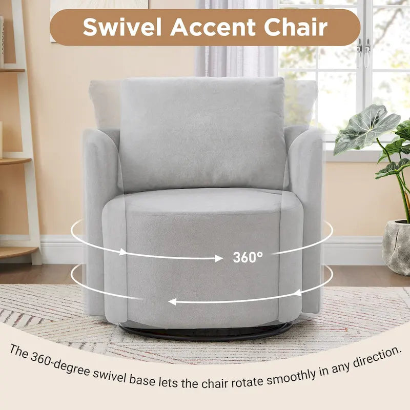 360 Swivel Barrel Chair with Ergonomic Design