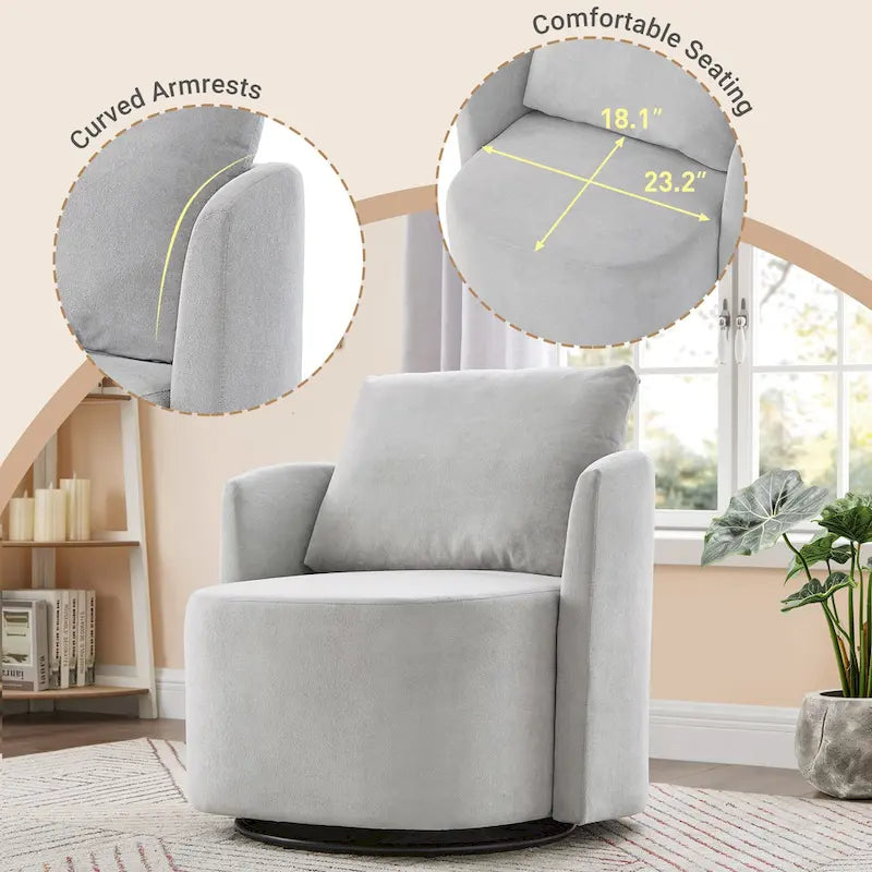 360 Swivel Barrel Chair with Ergonomic Design
