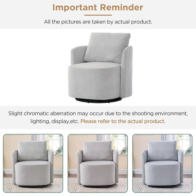360 Swivel Barrel Chair with Ergonomic Design