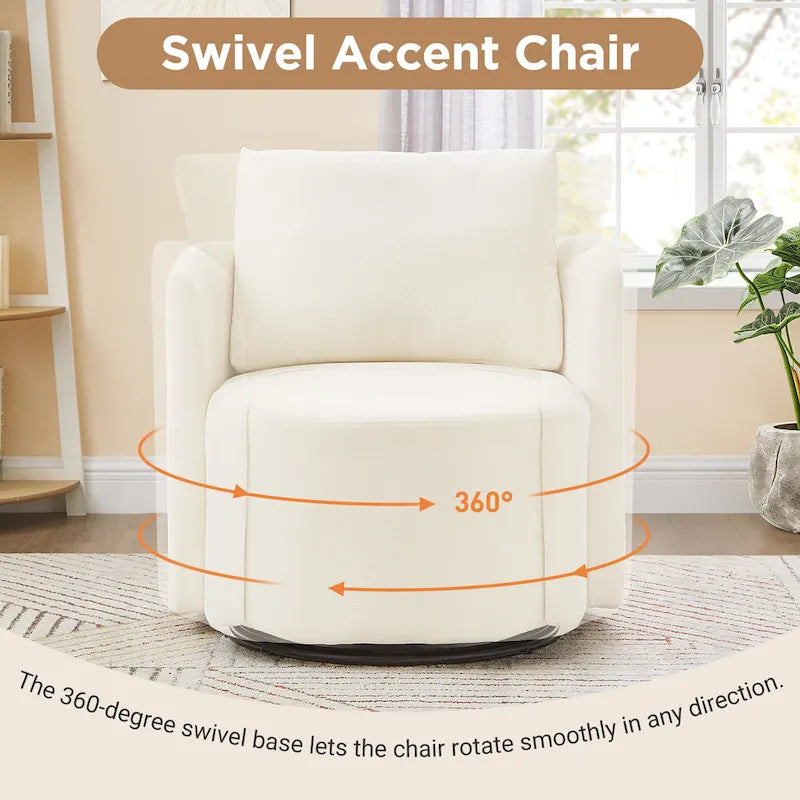 360 Swivel Barrel Chair with Ergonomic Design