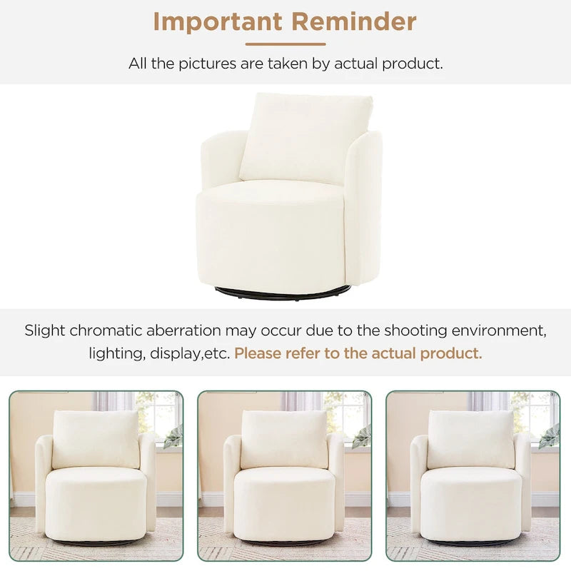 360 Swivel Barrel Chair with Ergonomic Design