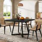31.5-Inch Square Dining Table with Metal Frame