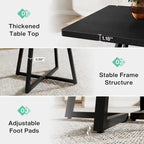 31.5-Inch Square Dining Table with Metal Frame