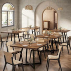 31.5-Inch Square Dining Table with Metal Frame