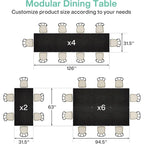 31.5-Inch Square Dining Table with Metal Frame