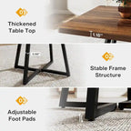 31.5-Inch Square Dining Table with Metal Frame