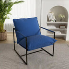 Metal Frame Sling Accent Chair with Cushion