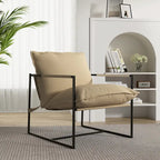 Metal Frame Sling Accent Chair with Cushion