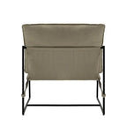 Metal Frame Sling Accent Chair with Cushion