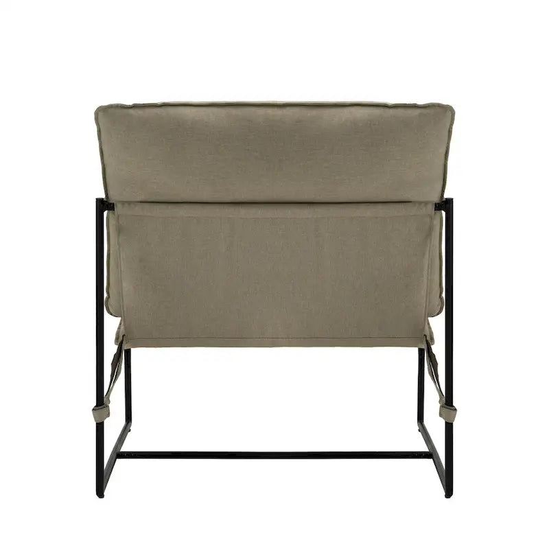 Metal Frame Sling Accent Chair with Cushion