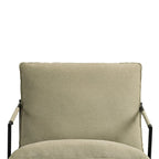 Metal Frame Sling Accent Chair with Cushion