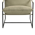 Metal Frame Sling Accent Chair with Cushion