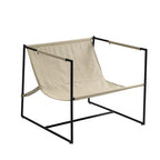Metal Frame Sling Accent Chair with Cushion