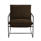 Metal Frame Sling Accent Chair with Cushion