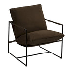 Metal Frame Sling Accent Chair with Cushion