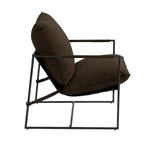 Metal Frame Sling Accent Chair with Cushion