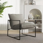 Metal Frame Sling Accent Chair with Cushion