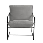 Metal Frame Sling Accent Chair with Cushion
