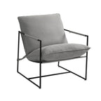 Metal Frame Sling Accent Chair with Cushion