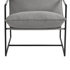 Metal Frame Sling Accent Chair with Cushion