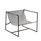 Metal Frame Sling Accent Chair with Cushion
