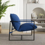 Metal Frame Sling Accent Chair with Cushion
