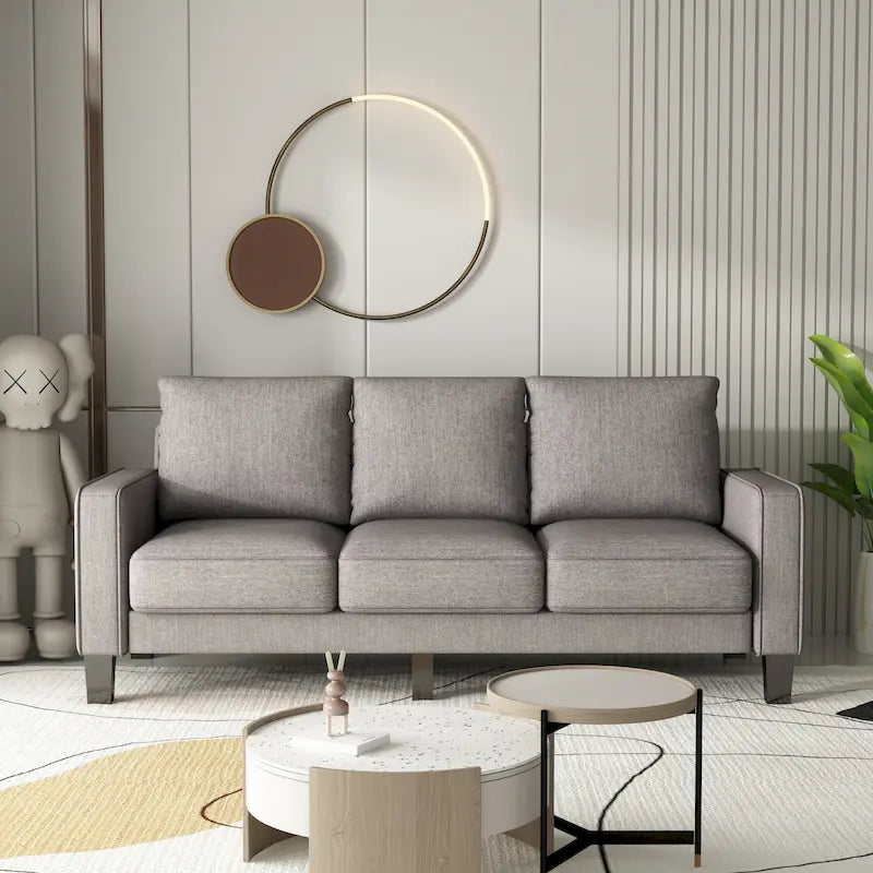 Upholstered Living Room Sofa with Storage