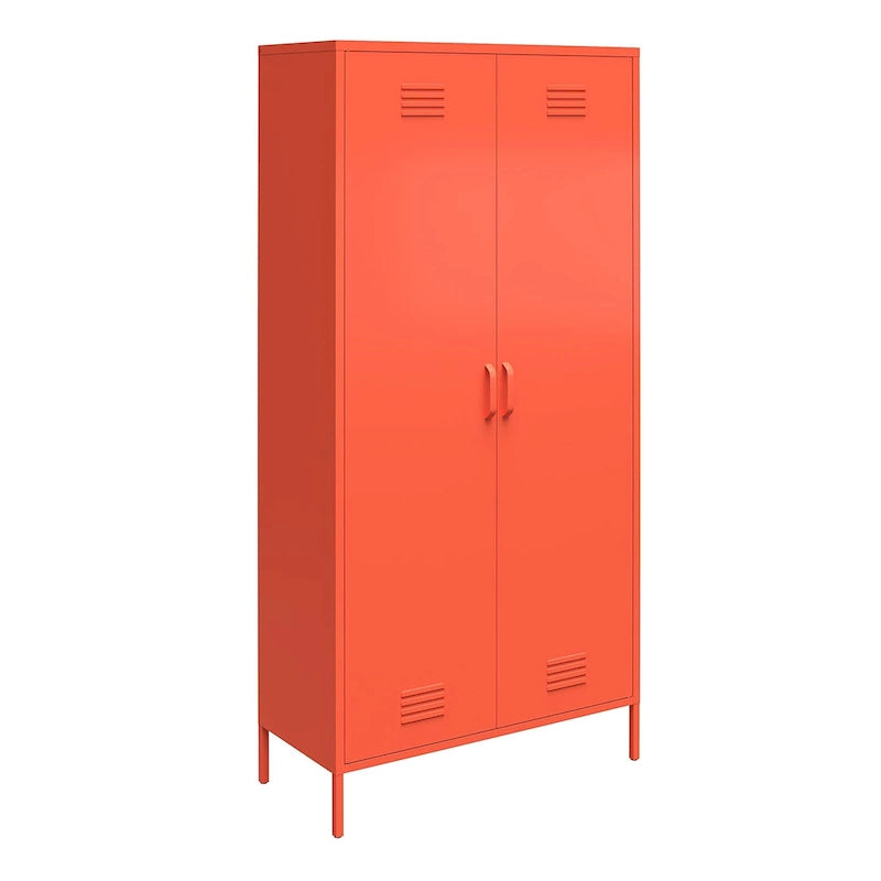2 Door Tall Metal Locker Storage Cabinet