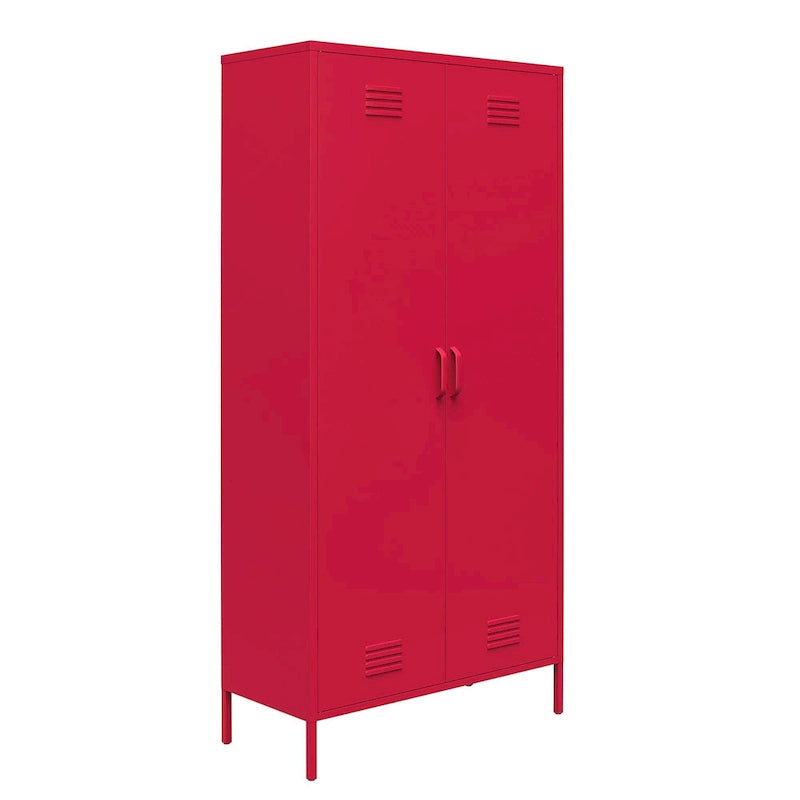 2 Door Tall Metal Locker Storage Cabinet