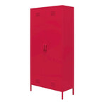 2 Door Tall Metal Locker Storage Cabinet