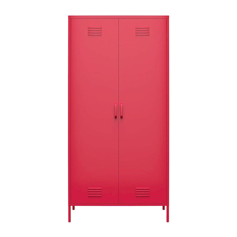 2 Door Tall Metal Locker Storage Cabinet