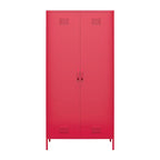 2 Door Tall Metal Locker Storage Cabinet