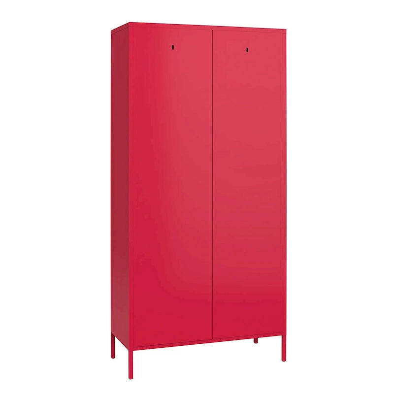 2 Door Tall Metal Locker Storage Cabinet