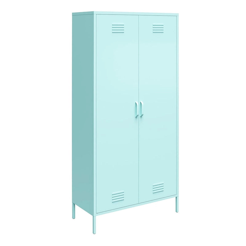 2 Door Tall Metal Locker Storage Cabinet
