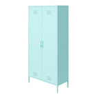 2 Door Tall Metal Locker Storage Cabinet