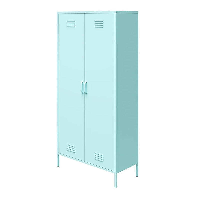 2 Door Tall Metal Locker Storage Cabinet