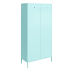 2 Door Tall Metal Locker Storage Cabinet