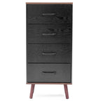 4-Drawer Fabric Storage Chest with Wood Top