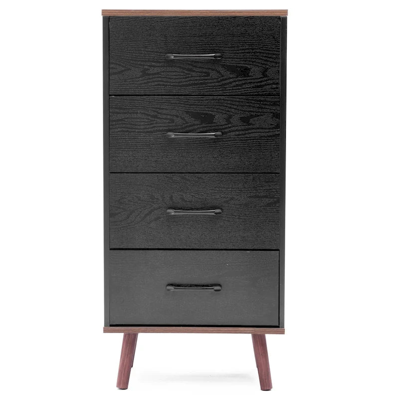 4-Drawer Fabric Storage Chest with Wood Top