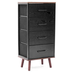 4-Drawer Fabric Storage Chest with Wood Top